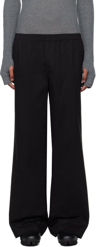 Photo: Robyn Lynch Black Relaxed Fit Twill Trousers
