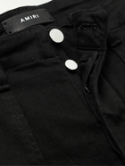 AMIRI - Skinny-Fit Tie-Detailed Denim Cargo Trousers - Black