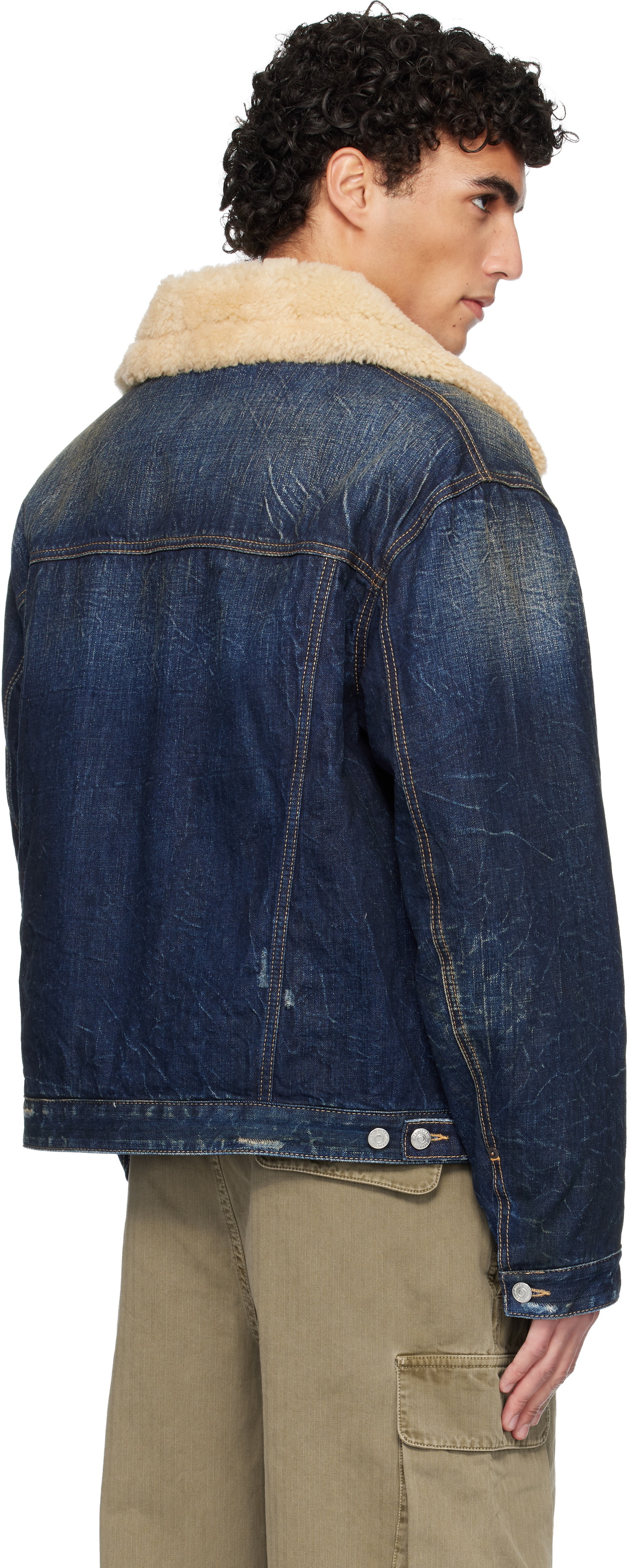 Dsquared2 Navy Aviator Denim Jacket