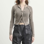 Ottolinger Women's Double Closure Cardigan in Sand