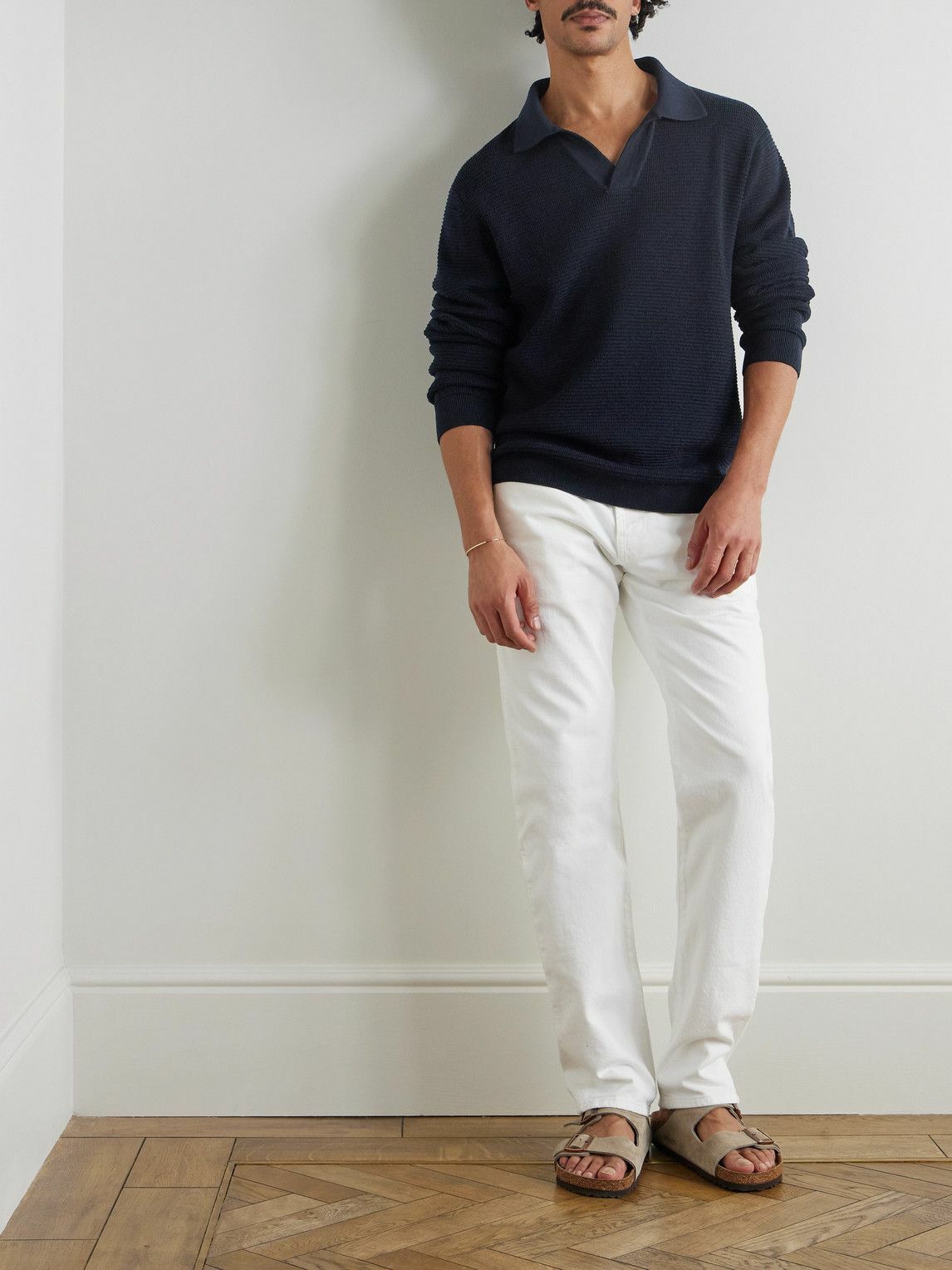 Frescobol Carioca - Orlando Merino Wool Polo Sweater - Blue