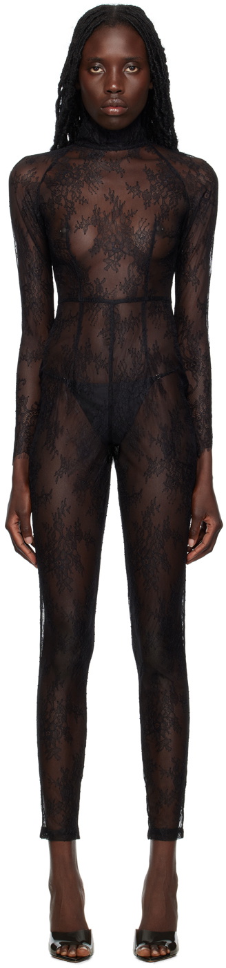 KIM SHUI Black Sheer Jumpsuit