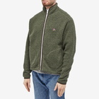 Drake's Men's Boucle Wool Fleece Jacket in Olive