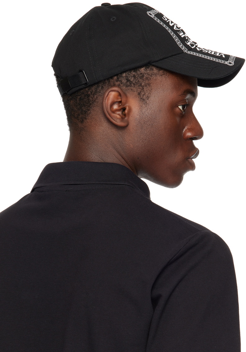 Versace Jeans Couture Black Piece Number Logo Baseball Cap Versace