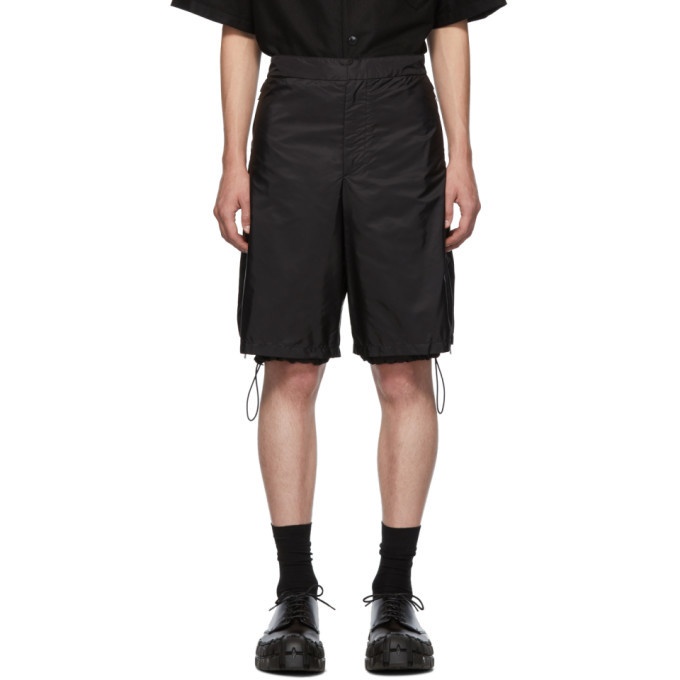 Photo: Prada Black Nylon Side Zip Shorts