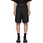 Prada Black Nylon Side Zip Shorts