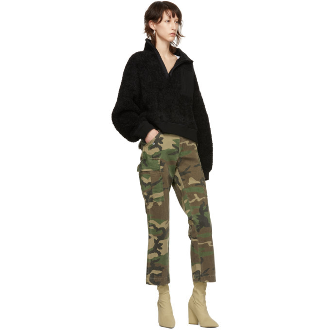 R13 Green and Brown Camo traight Cargo Pants R13