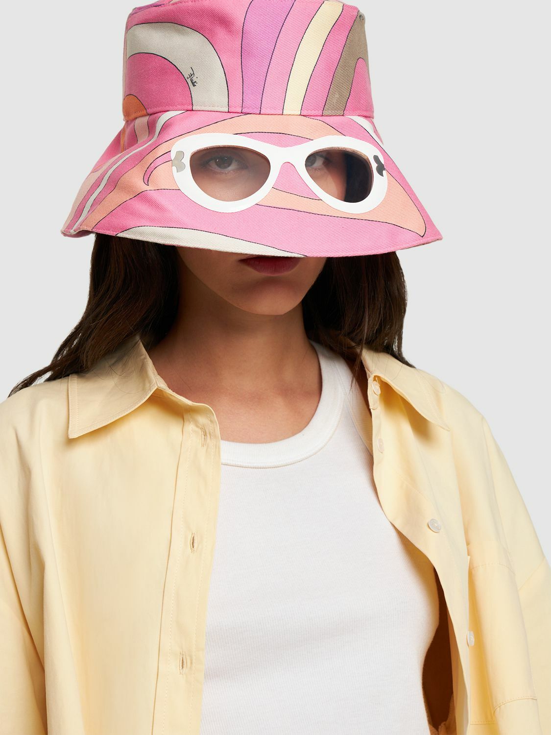 PUCCI Cotton Gabardine Bucket Hat Emilio Pucci