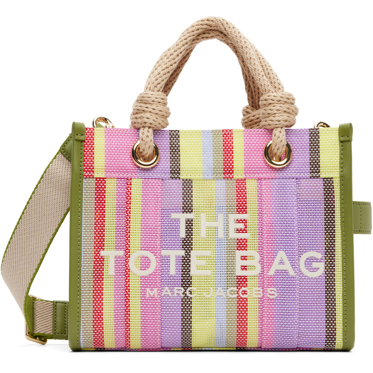 Marc Jacobs Multicolor 'The Stripe Mesh Small' Tote