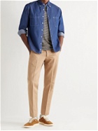 MAN 1924 - Tomi Slim-Fit Linen and Cotton-Blend Drawstring Trousers - Neutrals