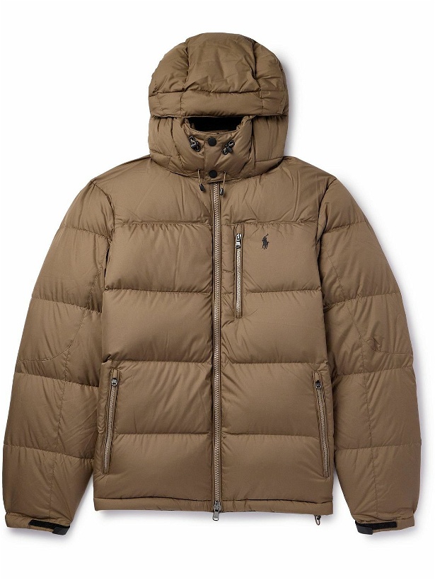 Photo: Polo Ralph Lauren - Quilted Recycled-Ripstop Hooded Down Jacket - Brown