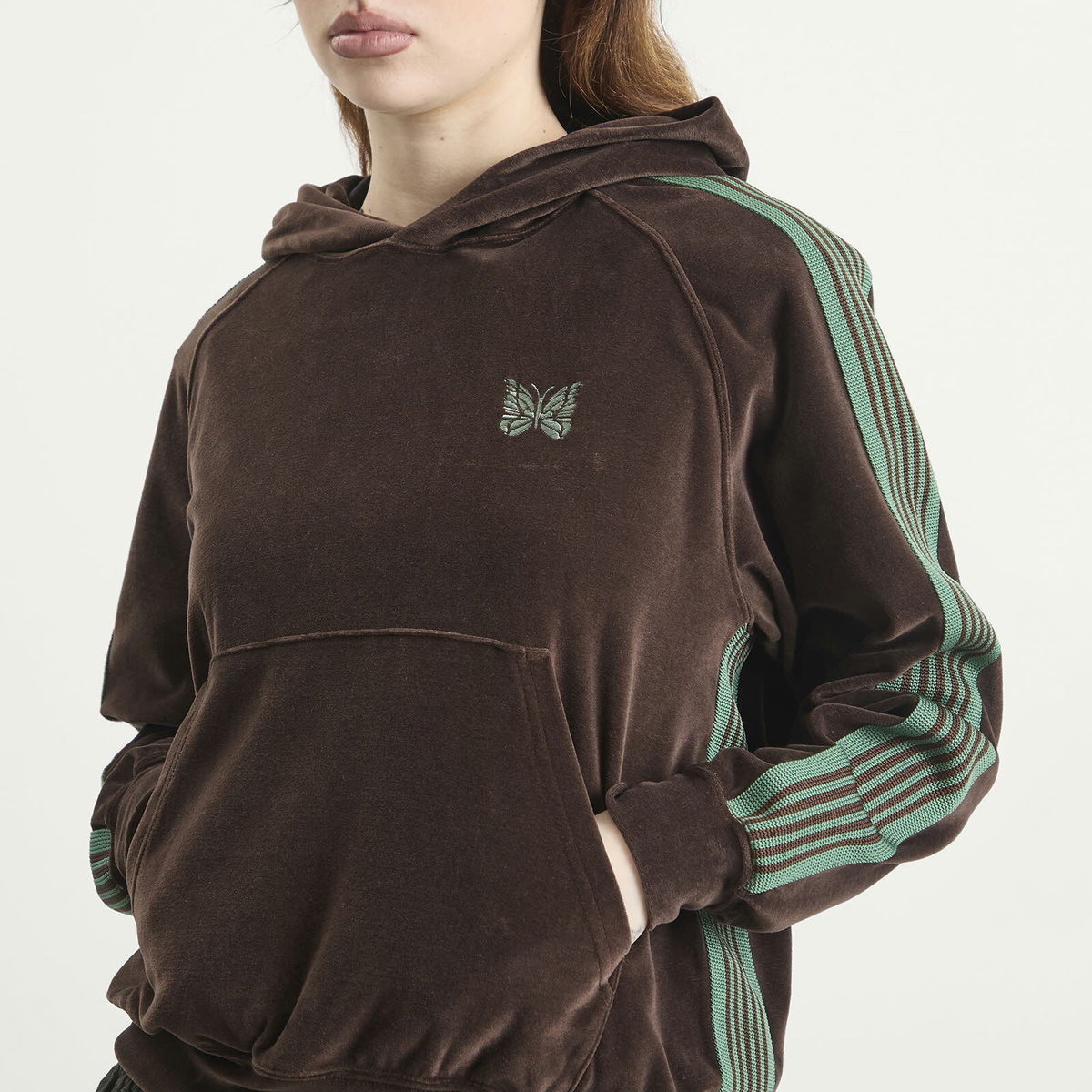 Needles Women's Track Hoodie in Brown
