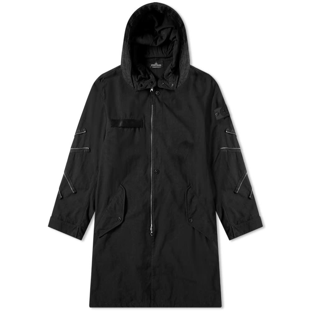 Photo: Stone Island Shadow Project Hollowcore Garment Dyed Long Parka