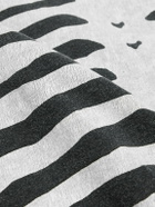 KAPITAL - Frayed Printed Cotton-Jersey Zip-Up Hoodie