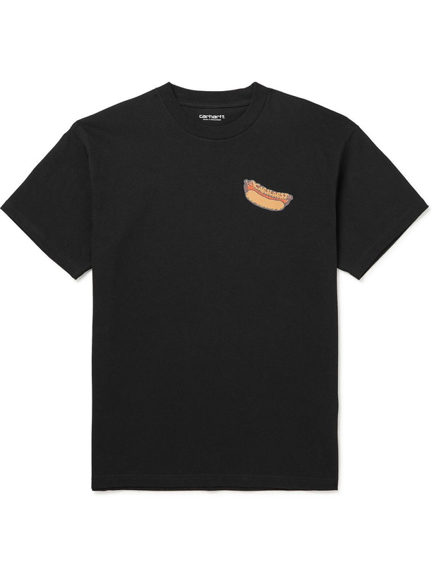 Photo: Carhartt WIP - Flavor Printed Organic Cotton-Jersey T-Shirt - Black