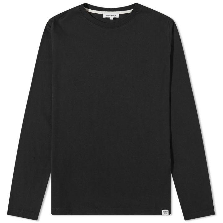 Photo: Norse Projects Men's Long Sleeve Niels Standard T-Shirt in Black
