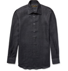 Freemans Sporting Club - Slim-Fit Linen Shirt - Black