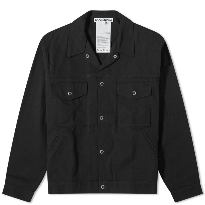Photo: Acne Studios Men's Ourle Twill Overshirt in Black