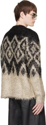 Acne Studios Black Metallic Knit Sweater