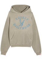 Cherry Los Angeles Motors Hooded Cotton Sweatshirt Grey