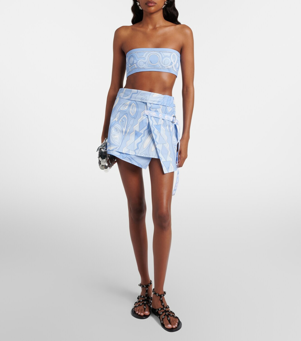 Pucci Angoli cotton wrap skirt