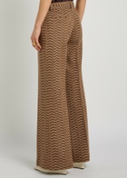 Missoni Chevron Wide-leg Wool-blend Trousers Camel