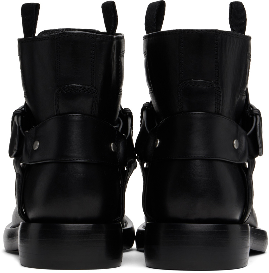 Burberry Black Leather Cobble Boots Burberry