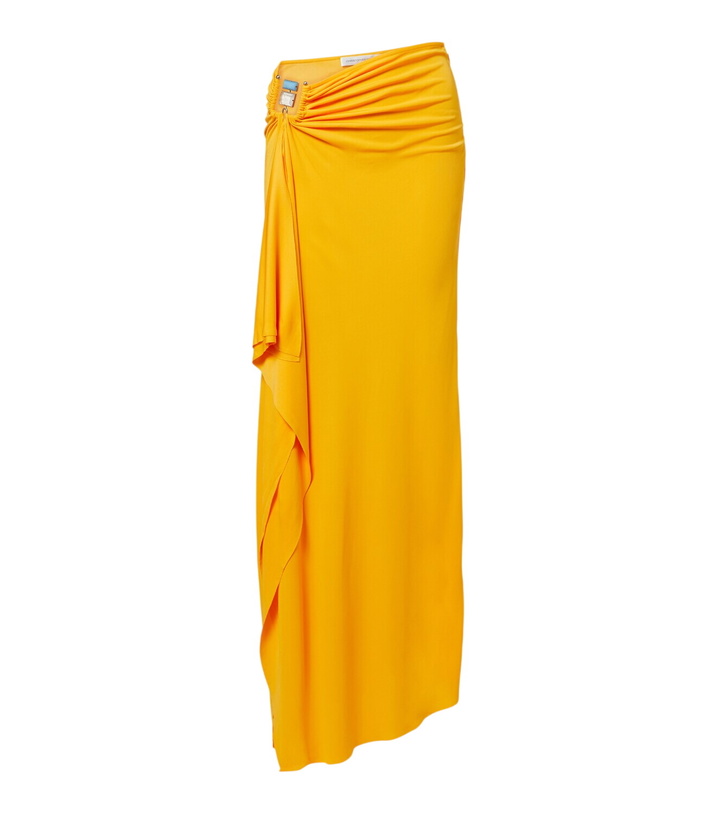 Photo: Christopher Esber Embellished gathered jersey maxi skirt