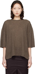 Cordera Brown Merino Wool Oversized T-shirt