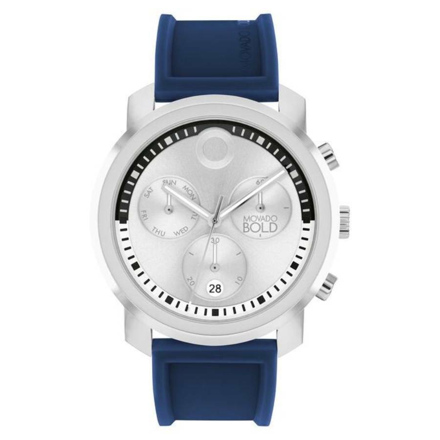 Movado Trend Propel Chronograph Quartz Silver Dial Mens Watch 3601048