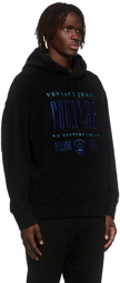 Versace Jeans Couture Black Embroidery Fleece Hoodie