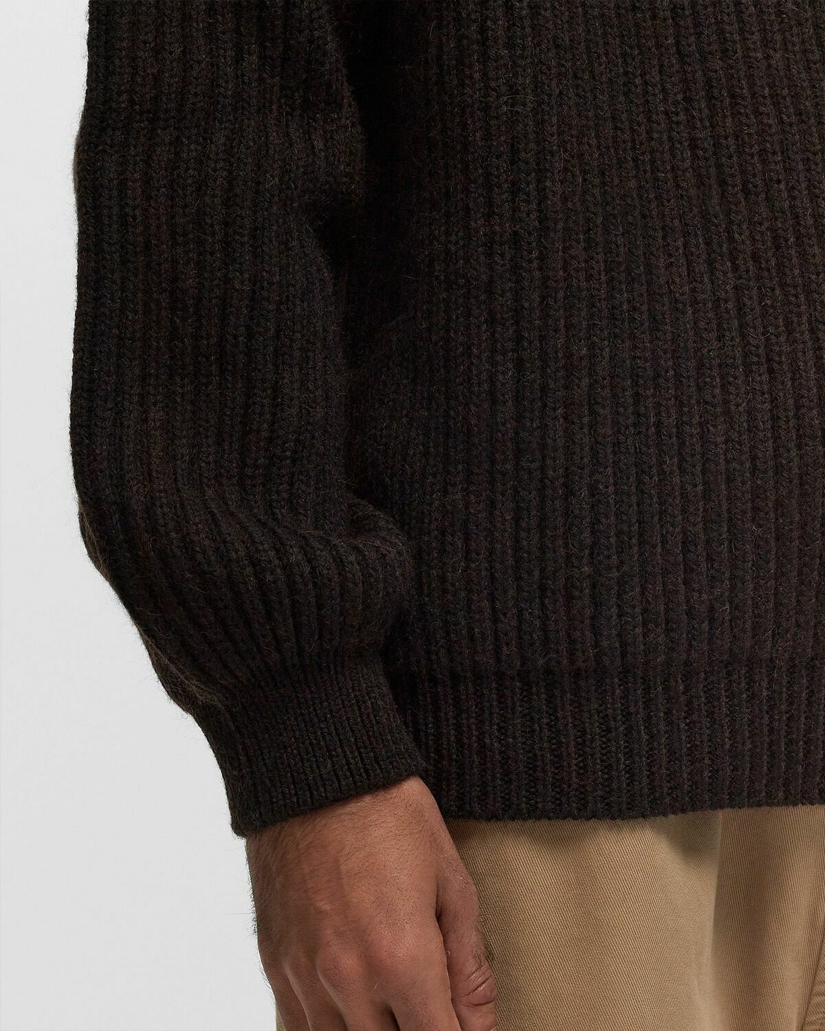 Edwin Roni High Collar Sweater Brown Pullovers
