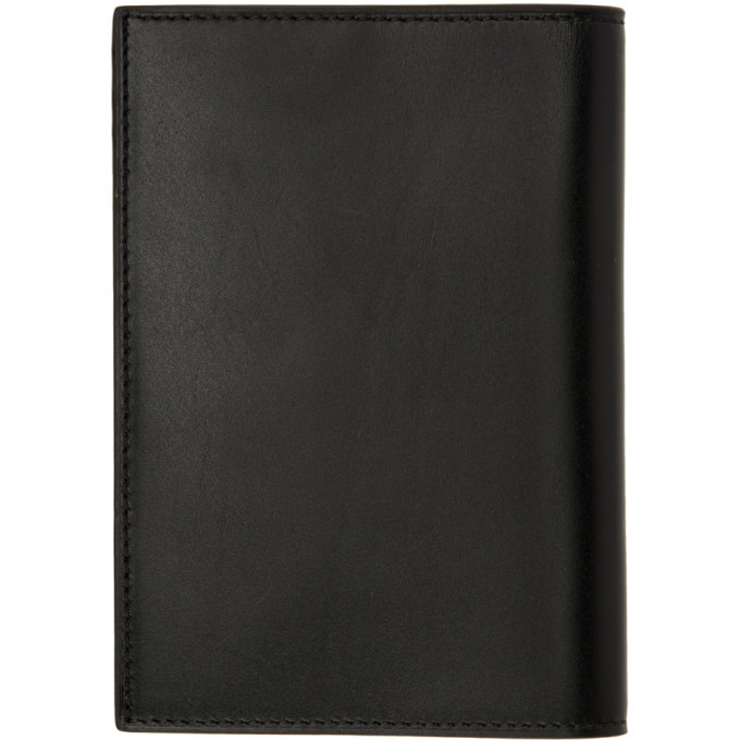 Mark Cross Black Logo Passport Holder Mark Cross