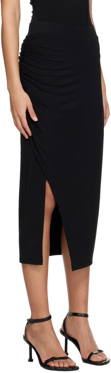 Han Kjobenhavn Black Slit Drape Midi Skirt