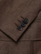 Husbands - Wool and Linen-Blend Twill Suit Jacket - Brown