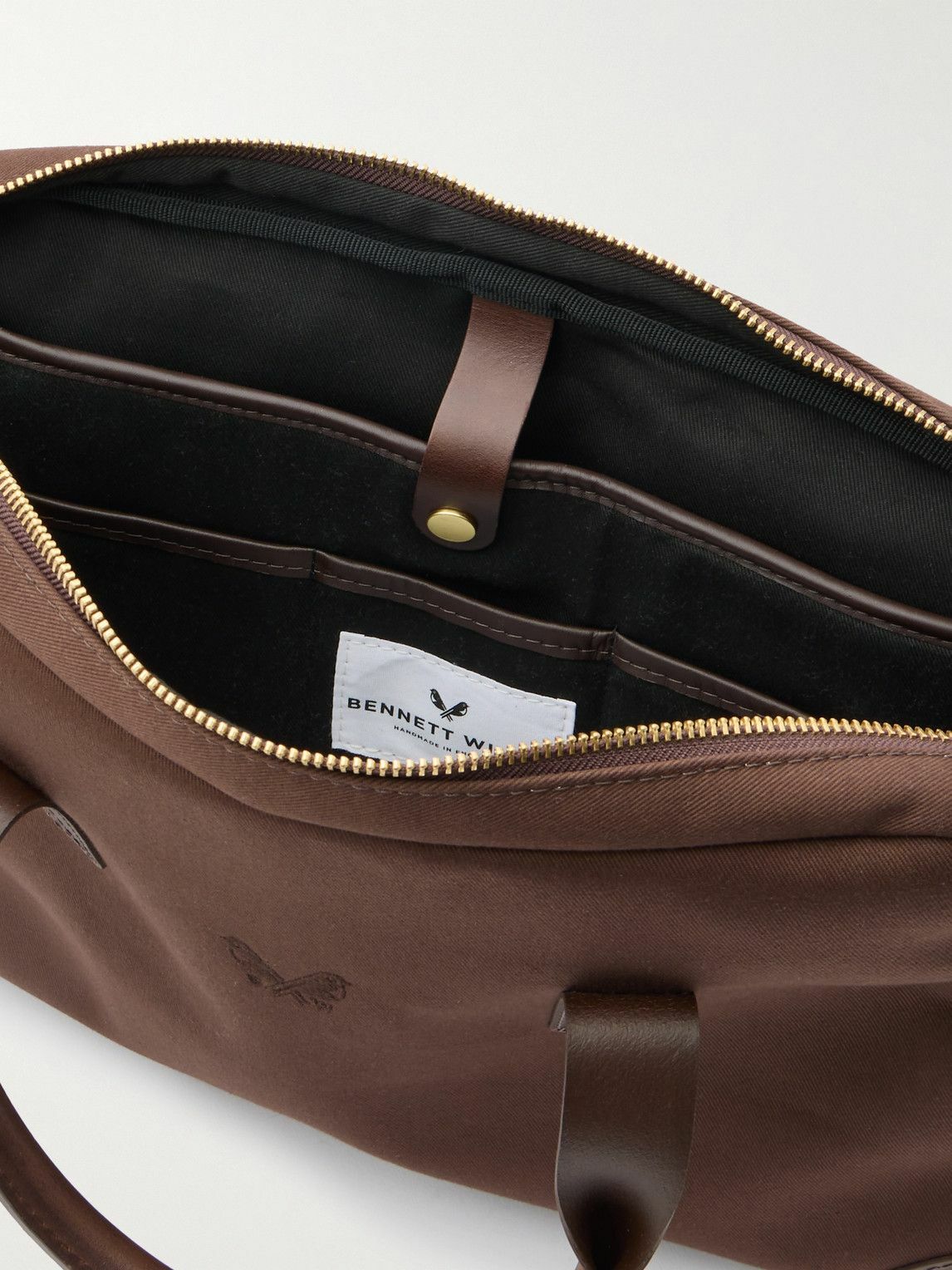 Bennett Winch - Cotton-Canvas and Full-Grain Leather Briefcase