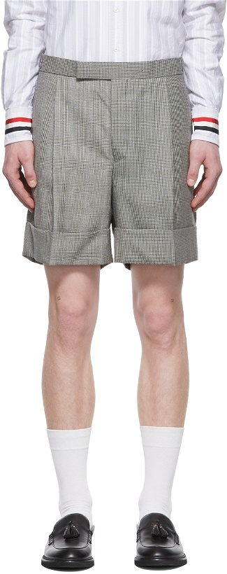 Photo: Thom Browne SSENSE Exclusive Black & White Wool Shorts