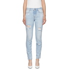 Stella McCartney Blue High-Waisted Skinny Jeans