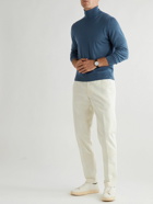 Canali - Cashmere, Wool and Silk-Blend Rollneck Sweater - Blue