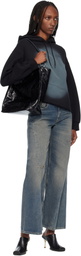 MM6 Maison Margiela Black Unbrushed Cotton Hoodie