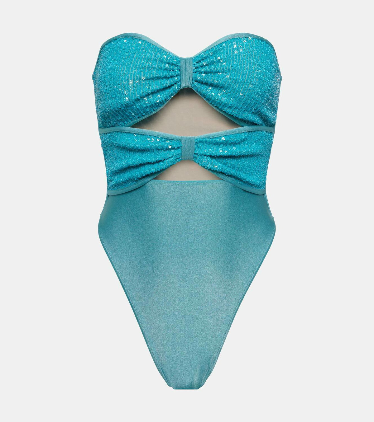 Adriana Degreas Sequined cutout strapless swimsuit Adriana