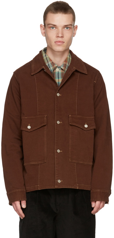 Photo: PS by Paul Smith Brown Twill Work Jacket