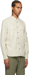 C.P. Company Off-White Gabardine Utility Shirt