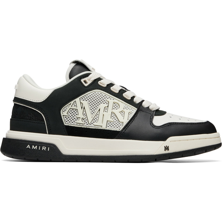 Photo: AMIRI Black & White MA Quad Debossed Classic Low Sneakers