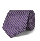Charvet - 7.5cm Houndstooth Silk and Wool-Blend Tie - Purple