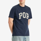 Pop Trading Company Men's Arch Logo T-Shirt in Navy