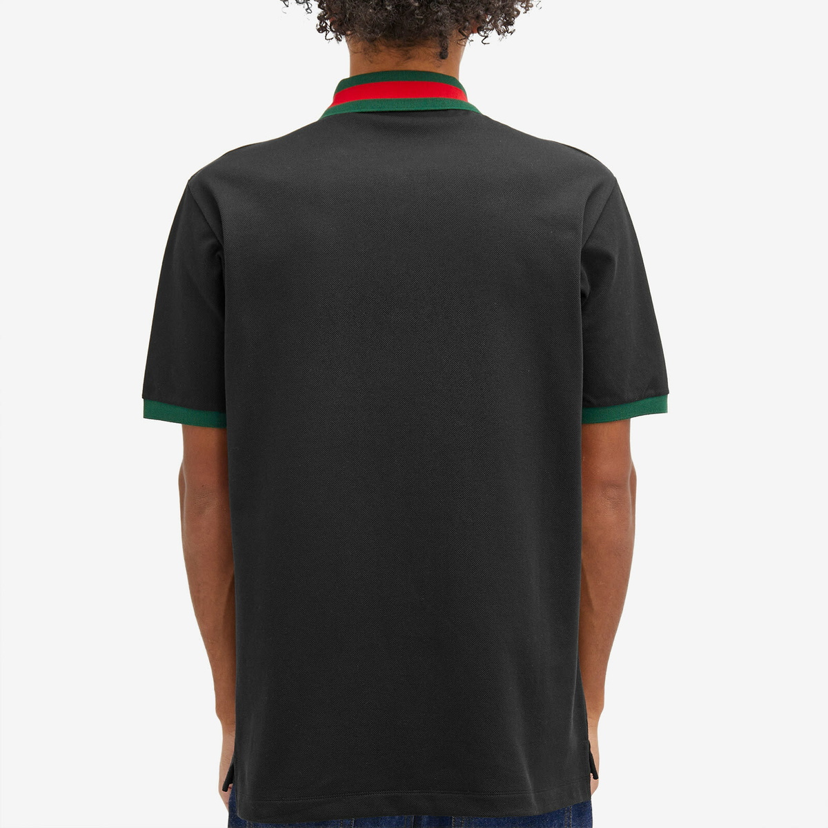 Gucci Men's GRG Collar Polo in Black