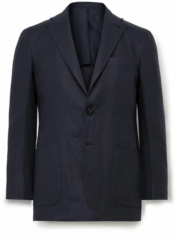 Photo: Kiton - Linen Blazer - Blue