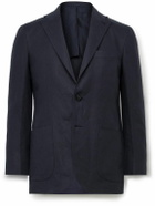 Kiton - Linen Blazer - Blue