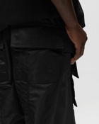 Rick Owens Wovenpants Creatch Cargo Wide Drawstring Black - Mens - Cargo Pants